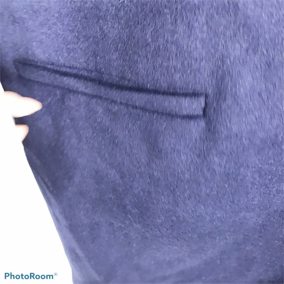 Lauren Ralph Lauren navy wool blend longline coat - Picture 5 of 8